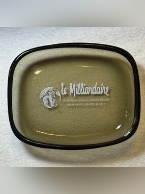 Vintage Opalex Le Milliardaire Club Smoke
Glass Ashtray Trinket Made In France